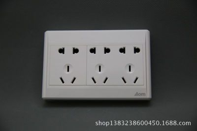 奧姆龍M6連體工程款十五孔墻壁開關插座 家居電氣的便捷升級之選
